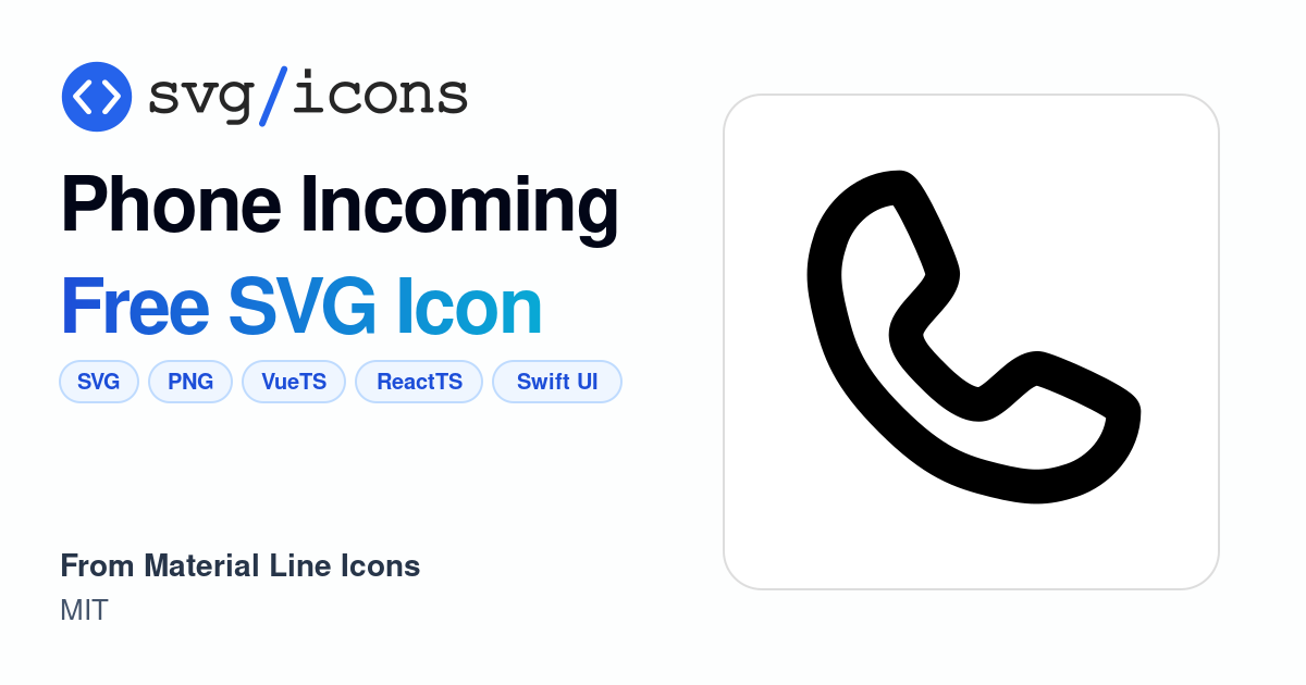 Phone-incoming SVG Icon - Free Phone-incoming PNG & SVG Download