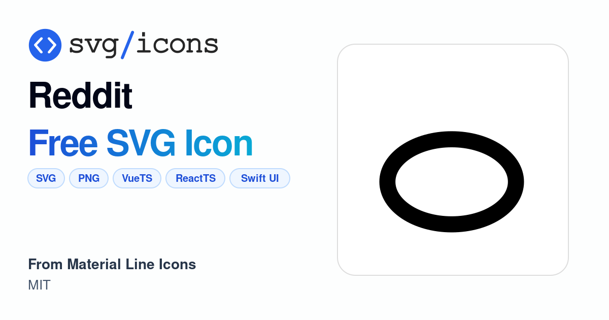Reddit SVG Icon - Free Reddit PNG & SVG Download