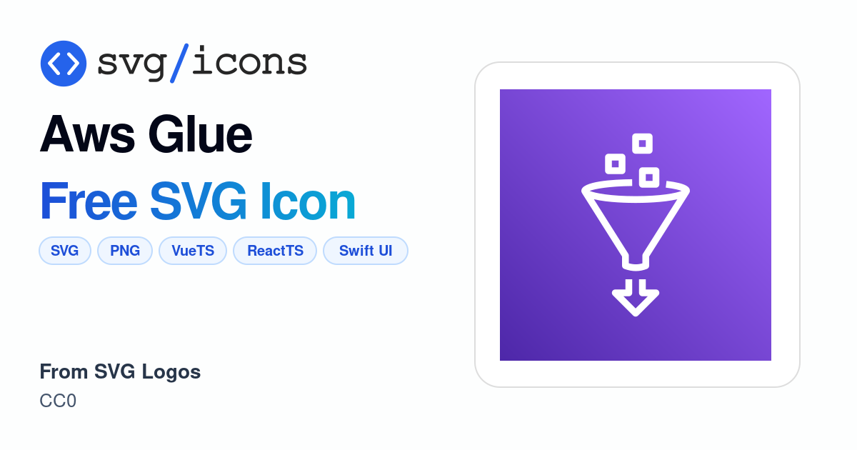 Aws-glue SVG Icon - Free Aws-glue PNG & SVG Download