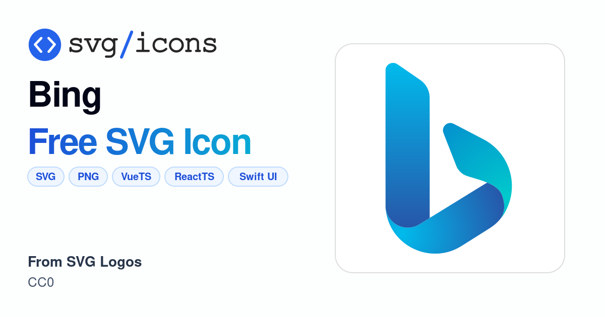 Bing SVG Icon - Free Bing PNG & SVG Download