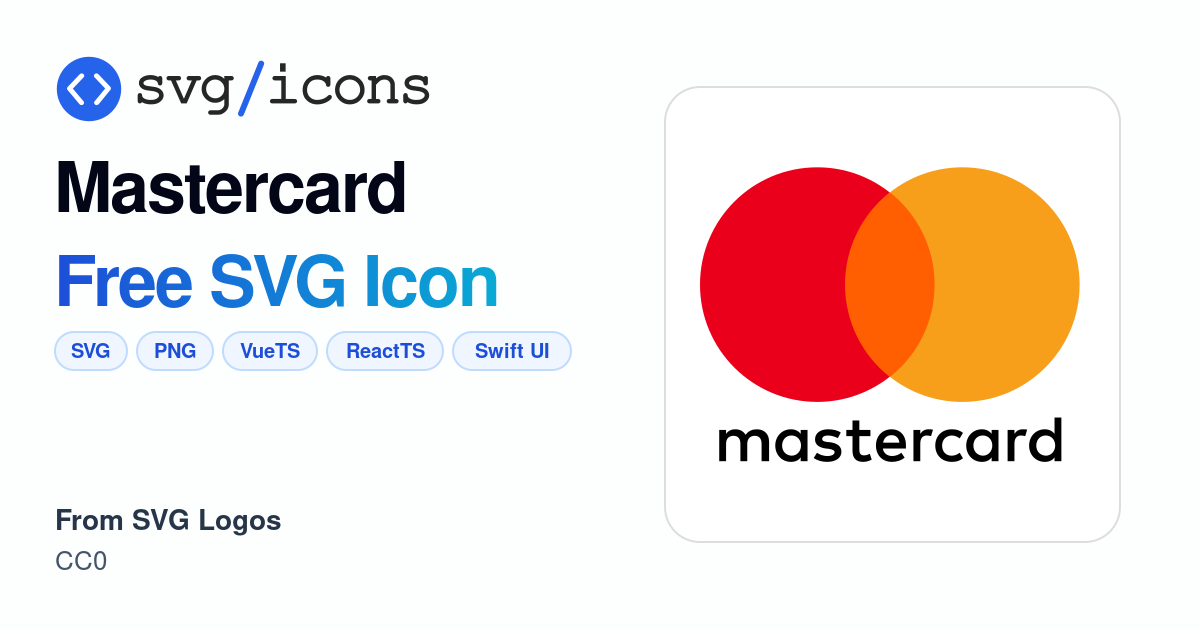 Mastercard SVG Icon - Free Mastercard PNG & SVG Download