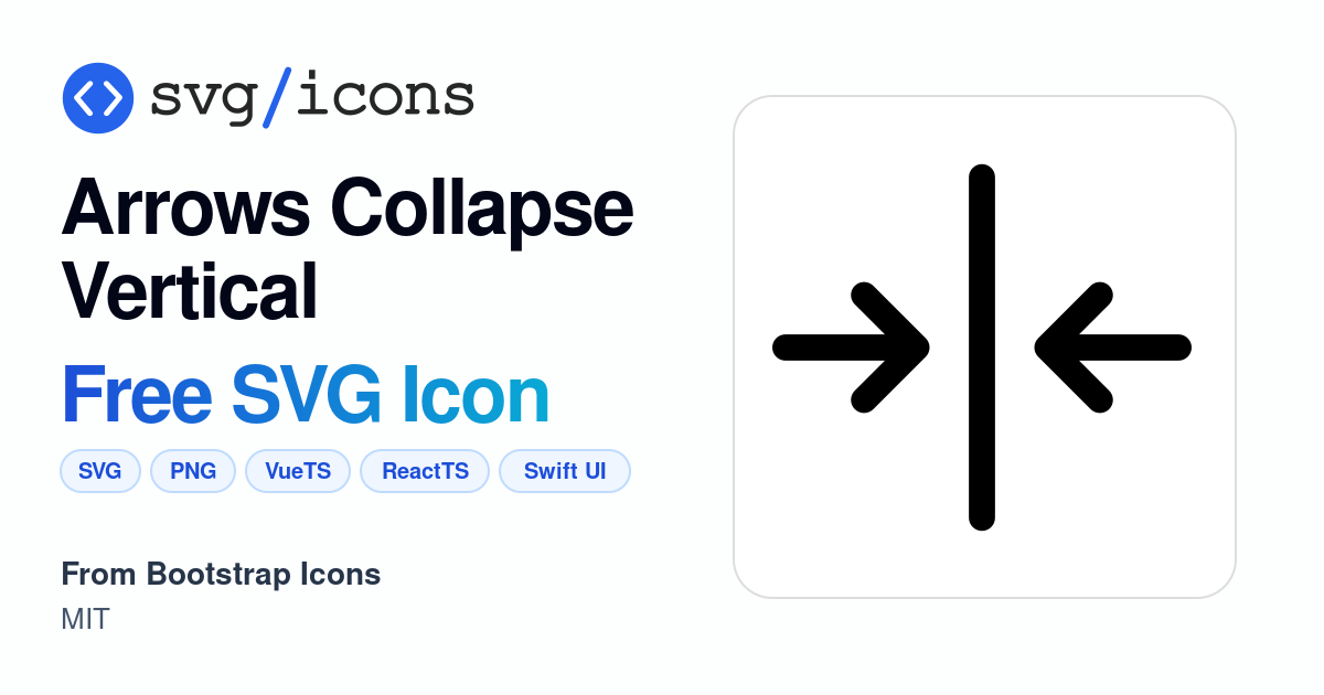Arrows-collapse-vertical SVG Icon - Free Arrows-collapse-vertical PNG ...