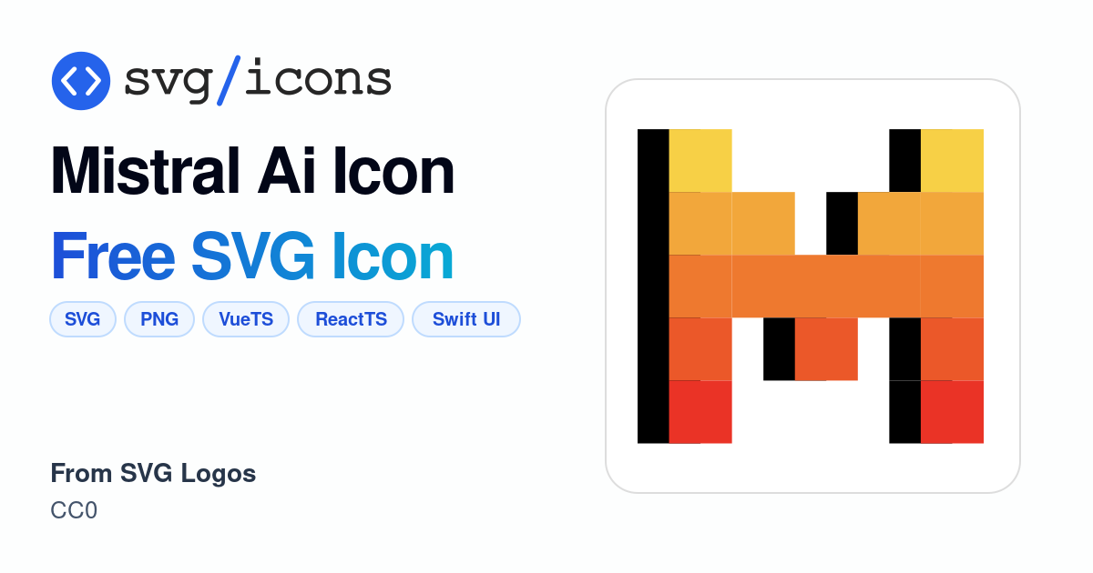 Mistral-ai-icon SVG Icon - Free Mistral-ai-icon PNG & SVG Download