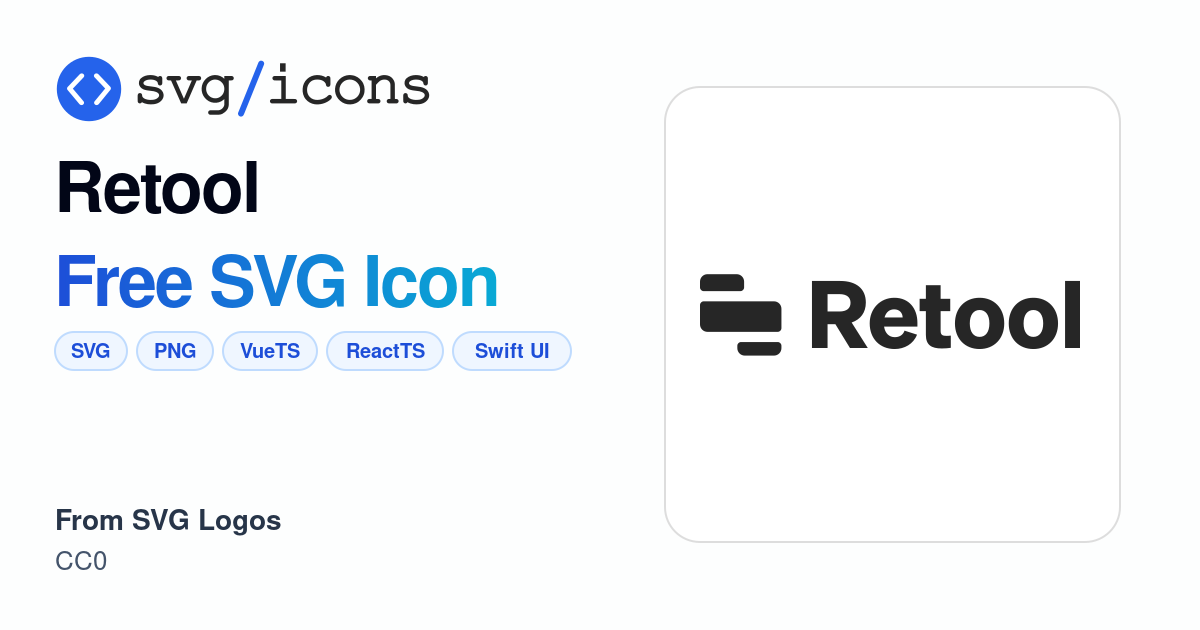 Retool SVG Icon - Free Retool PNG & SVG Download