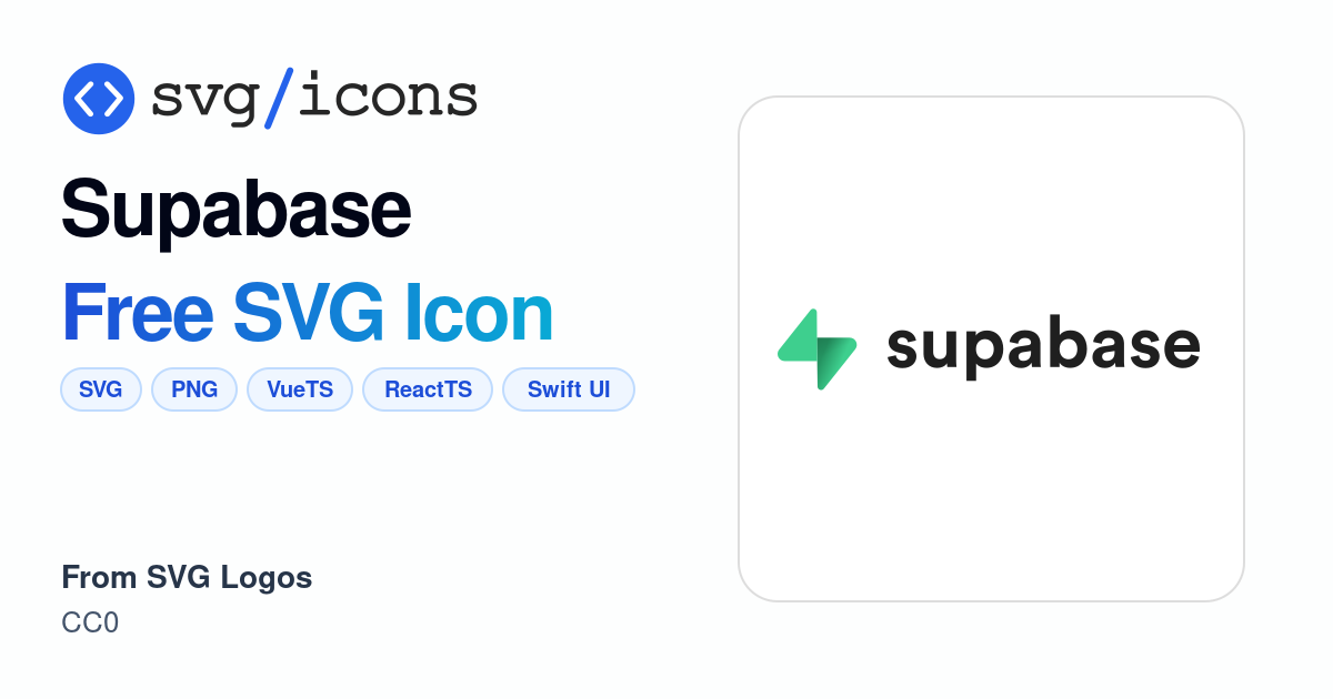 Supabase SVG Icon - Free Supabase PNG & SVG Download