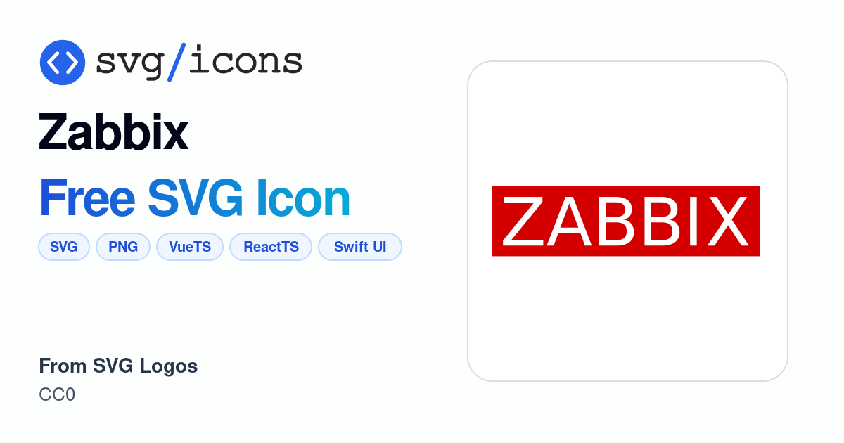 Zabbix SVG Icon - Free Zabbix PNG & SVG Download