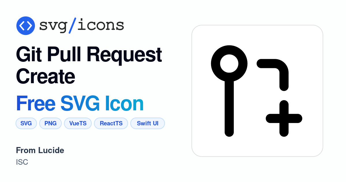 Git-pull-request-create SVG Icon - Free Git-pull-request-create PNG ...