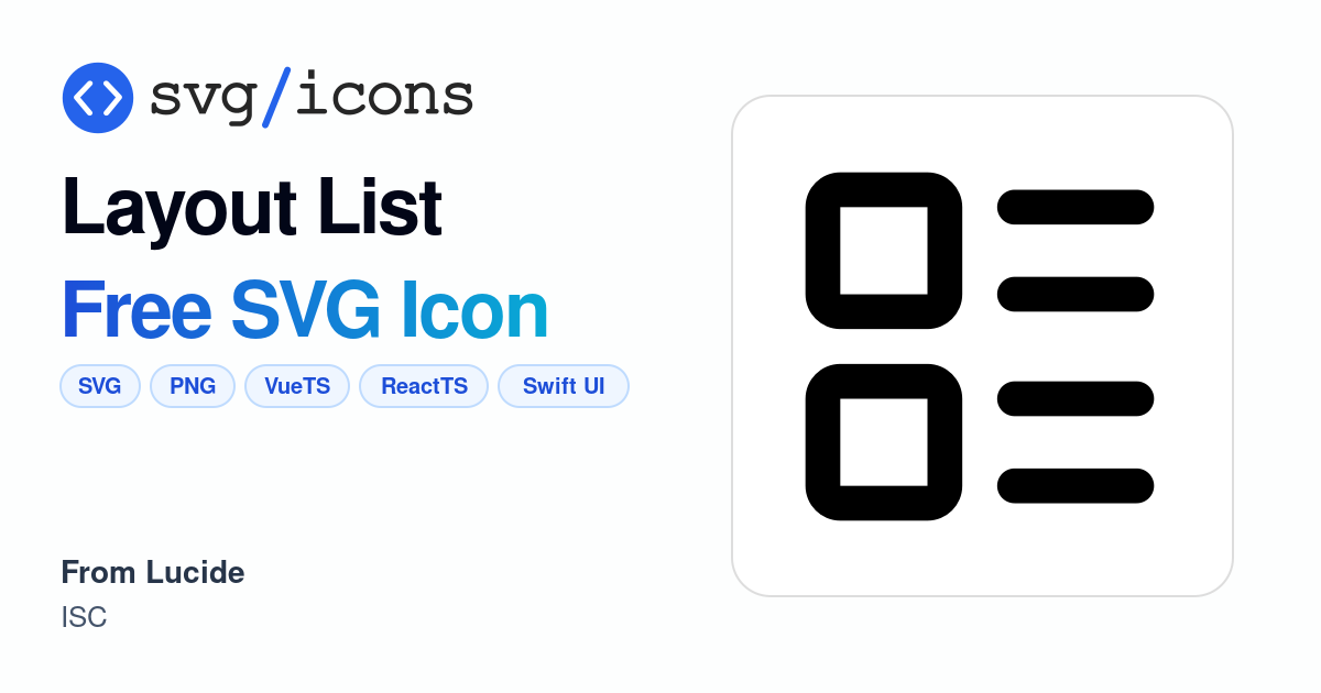 Layout-list SVG Icon - Free Layout-list PNG & SVG Download