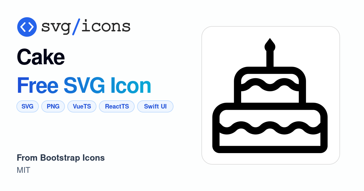 Cake SVG Icon - Free Cake PNG & SVG Download
