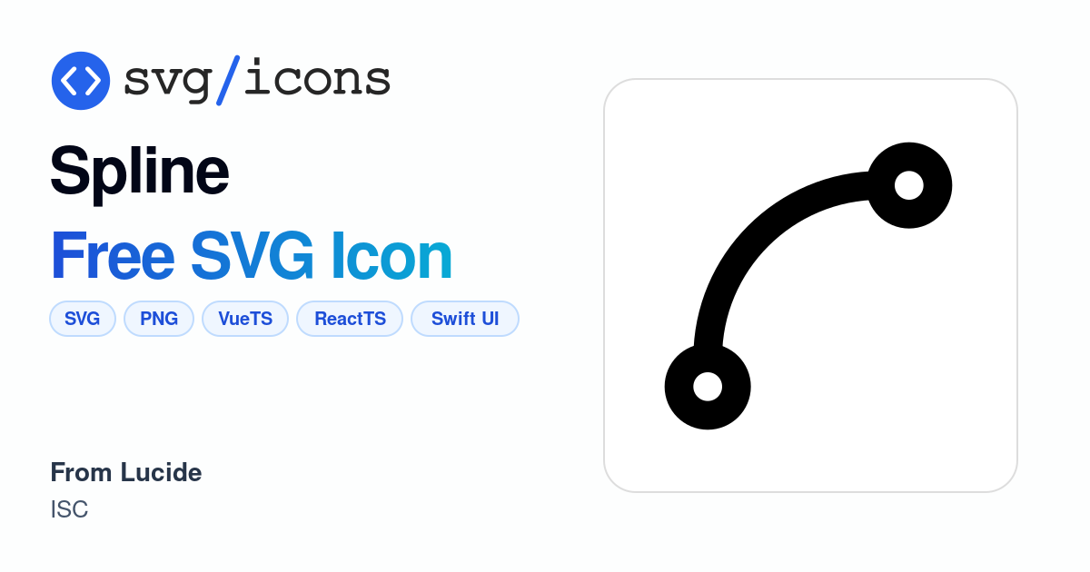 Spline SVG Icon - Free Spline PNG & SVG Download