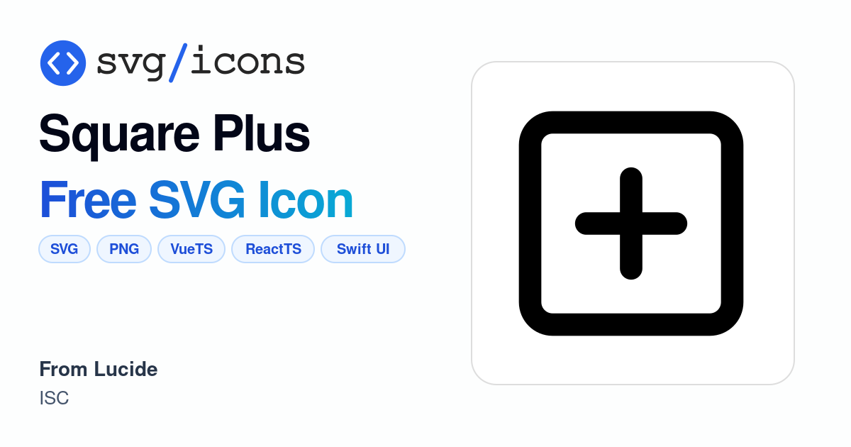 Square-plus SVG Icon - Free Square-plus PNG & SVG Download