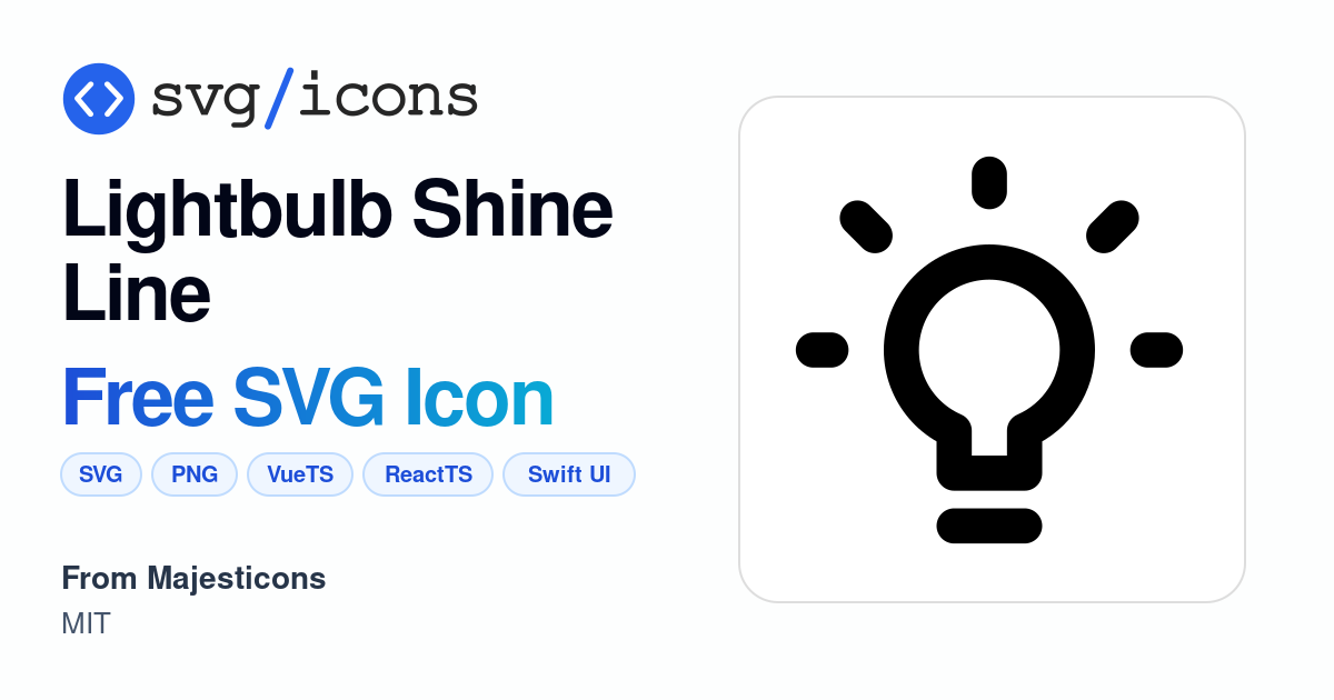 Lightbulb-shine-line SVG Icon - Free Lightbulb-shine-line PNG & SVG ...