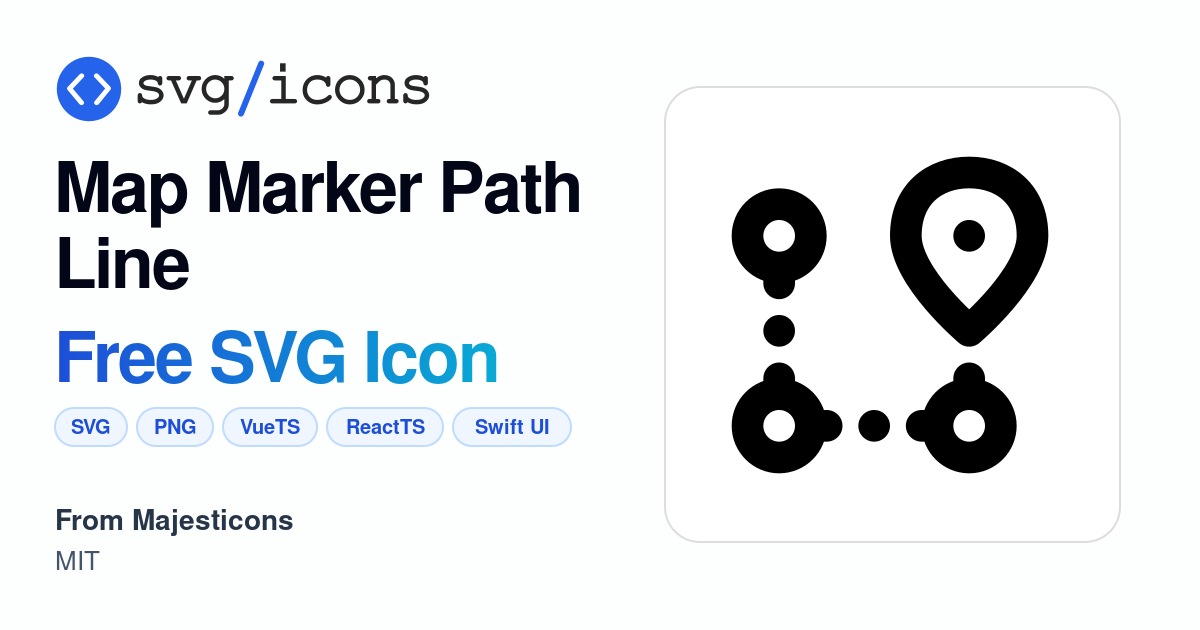 Map-marker-path-line SVG Icon - Free Map-marker-path-line PNG & SVG ...
