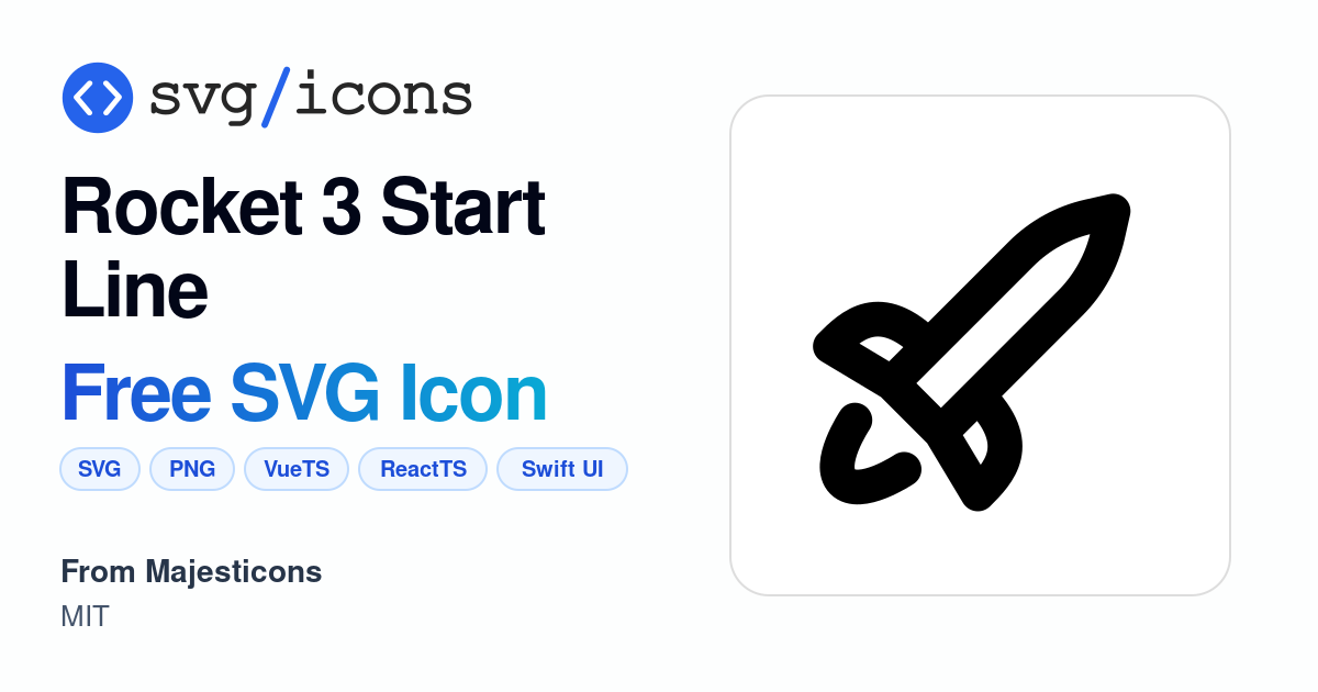 Rocket-3-start-line SVG Icon - Free Rocket-3-start-line PNG & SVG Download