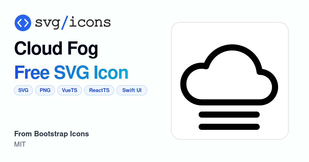 Cloud-fog SVG Icon - Free Cloud-fog PNG & SVG Download