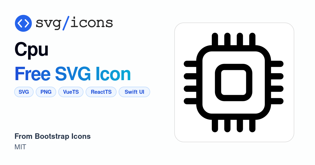 Cpu SVG Icon - Free Cpu PNG & SVG Download