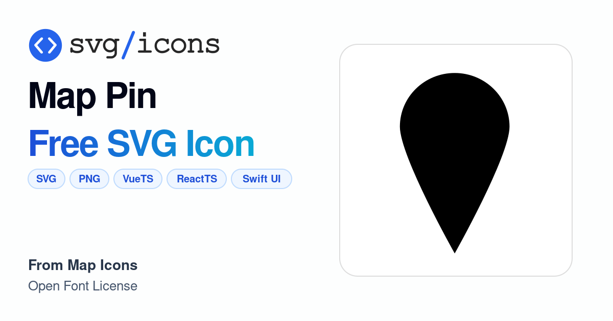 Map-pin SVG Icon - Free Map-pin PNG & SVG Download
