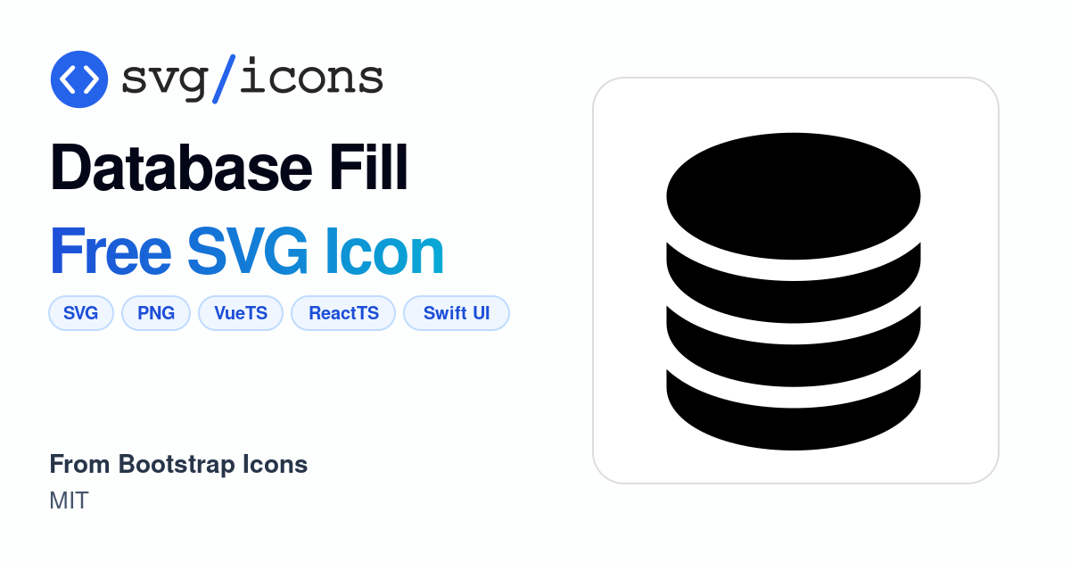 Database-fill SVG Icon - Free Database-fill PNG & SVG Download