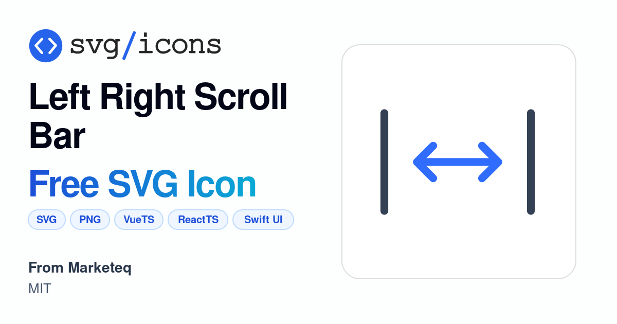 Left-right-scroll-bar SVG Icon - Free Left-right-scroll-bar PNG & SVG ...