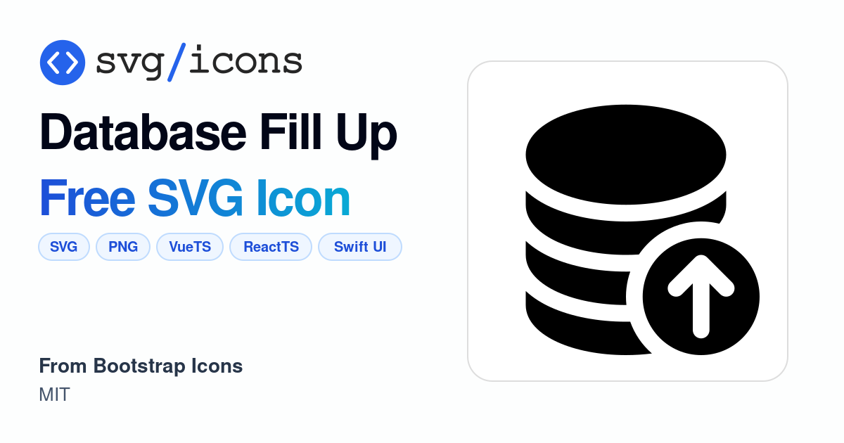 Database-fill-up SVG Icon - Free Database-fill-up PNG & SVG Download