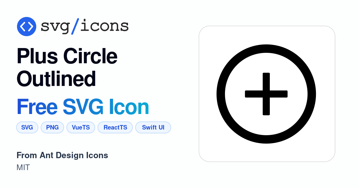 Plus-circle-outlined SVG Icon - Free Plus-circle-outlined PNG & SVG ...