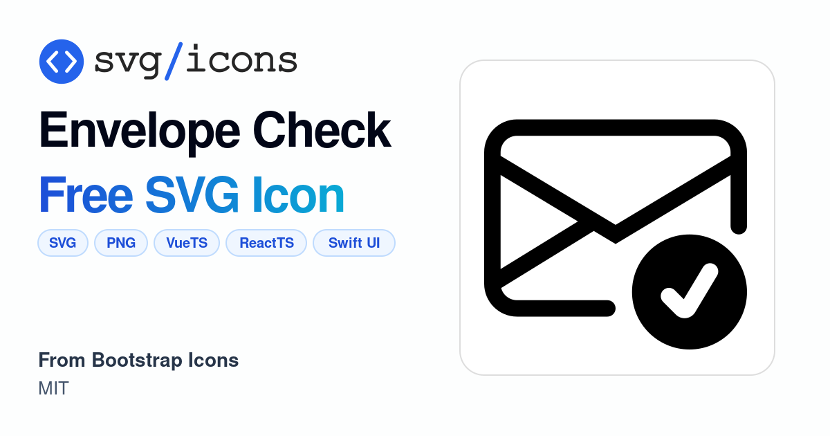Envelope-check SVG Icon - Free Envelope-check PNG & SVG Download