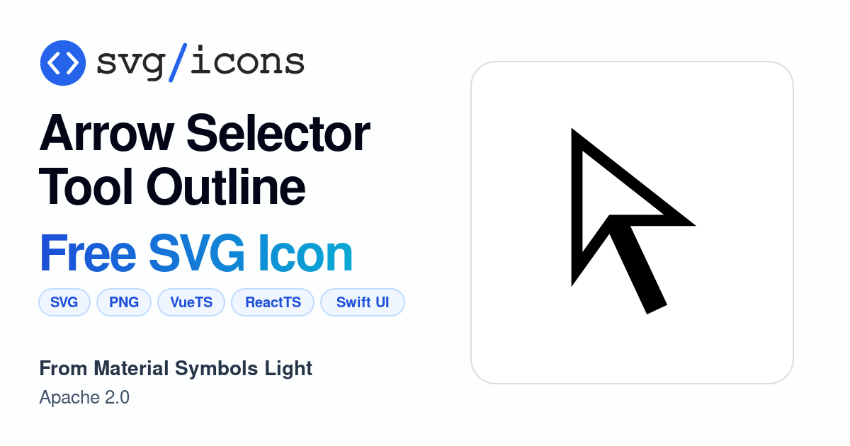 Arrow-selector-tool-outline SVG Icon - Free Arrow-selector-tool-outline ...