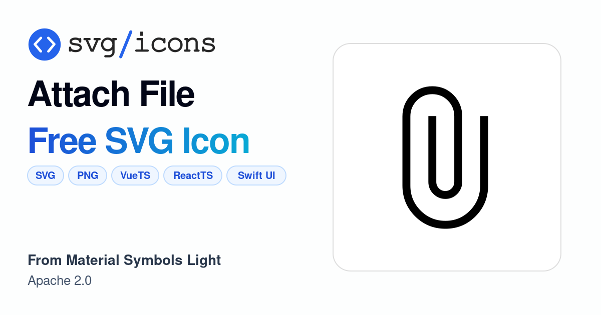 Attach-file SVG Icon - Free Attach-file PNG & SVG Download
