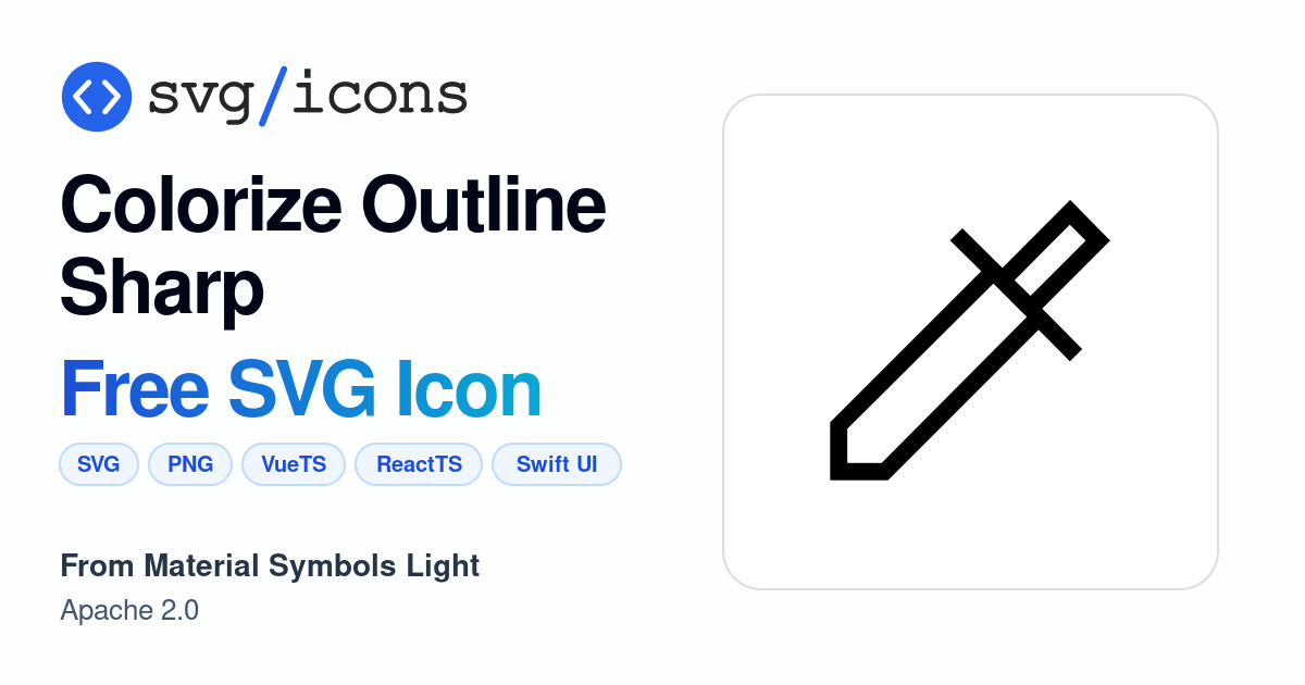 Colorize-outline-sharp SVG Icon - Free Colorize-outline-sharp PNG & SVG ...