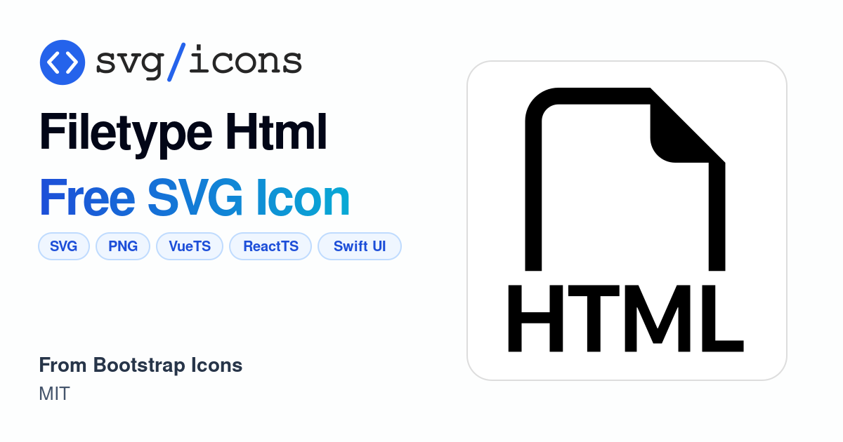 Filetype-html SVG Icon - Free Filetype-html PNG & SVG Download