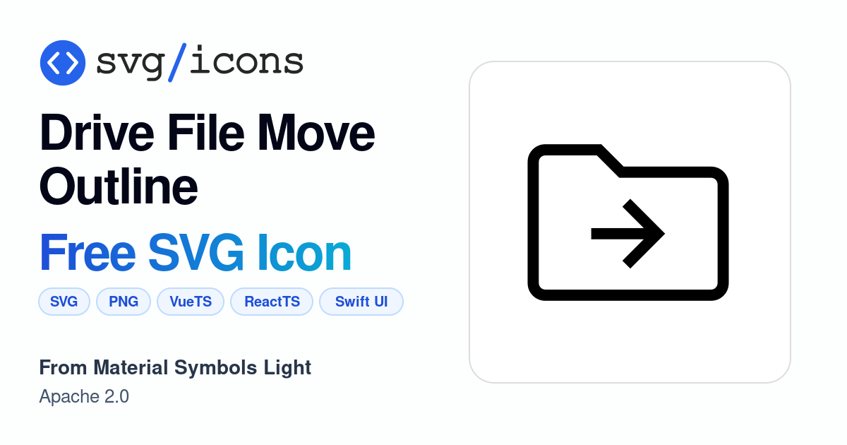 Drive-file-move-outline SVG Icon - Free Drive-file-move-outline PNG ...