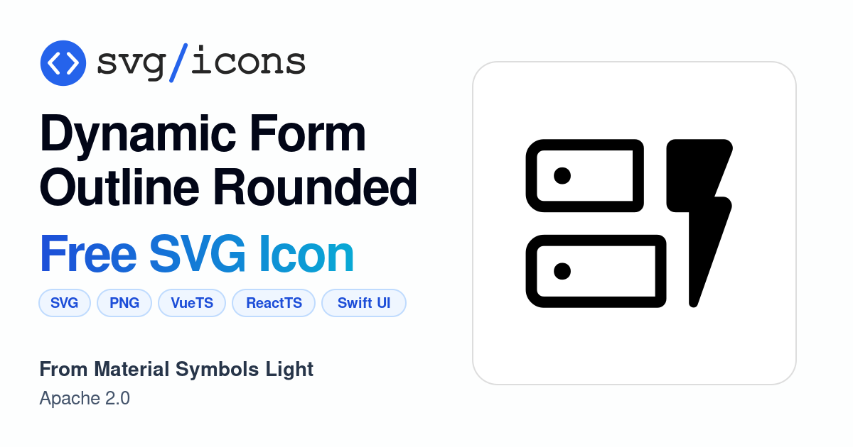 Dynamic-form-outline-rounded SVG Icon - Free Dynamic-form-outline ...