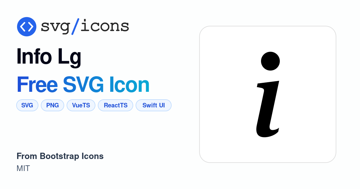 Info-lg SVG Icon - Free Info-lg PNG & SVG Download