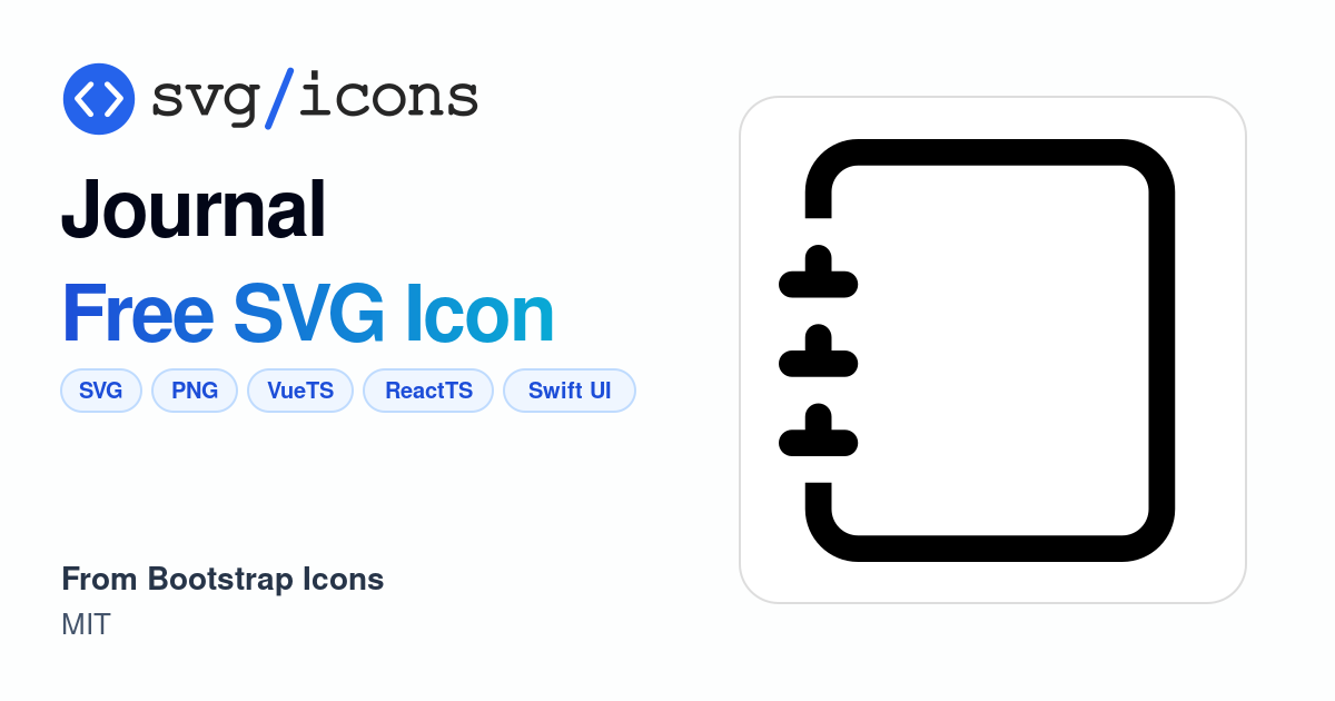 Journal SVG Icon - Free Journal PNG & SVG Download