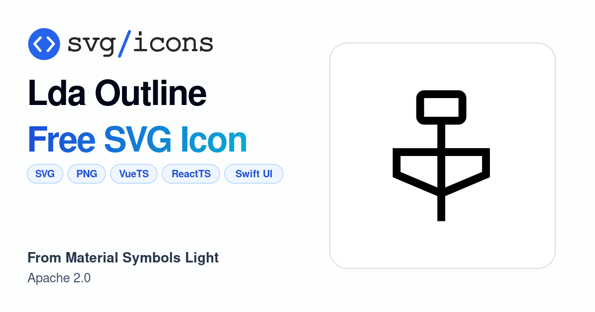 Lda-outline SVG Icon - Free Lda-outline PNG & SVG Download