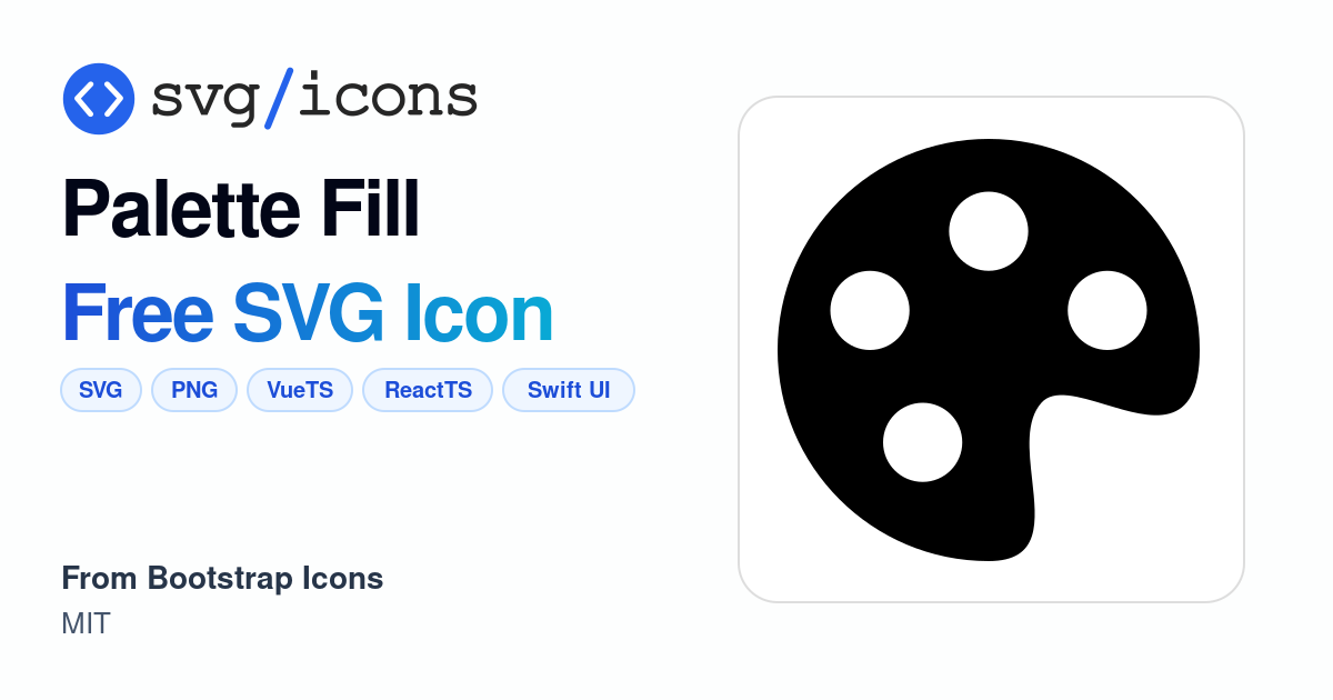 Palette-fill SVG Icon - Free Palette-fill PNG & SVG Download