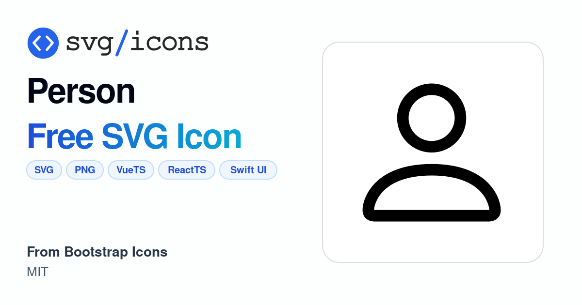 Person SVG Icon - Free Person PNG & SVG Download