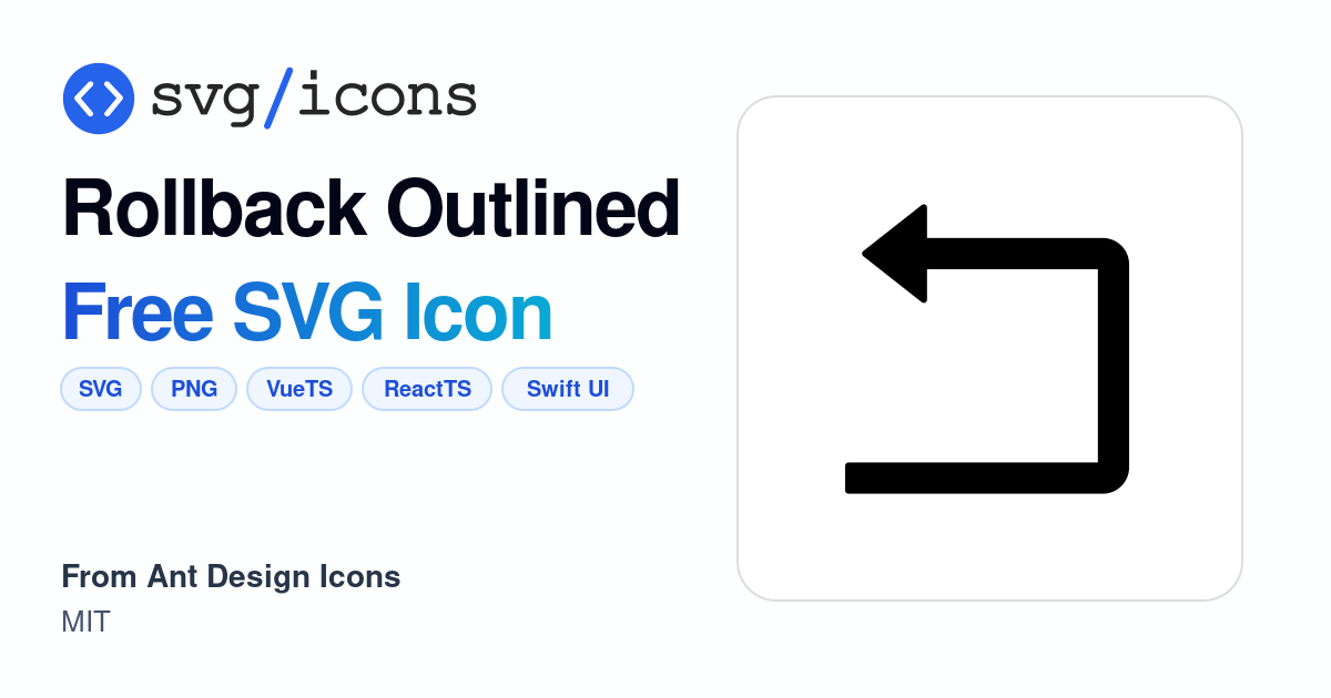 Rollback-outlined SVG Icon - Free Rollback-outlined PNG & SVG Download