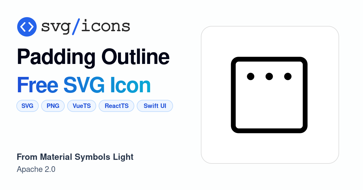 Padding-outline SVG Icon - Free Padding-outline PNG & SVG Download