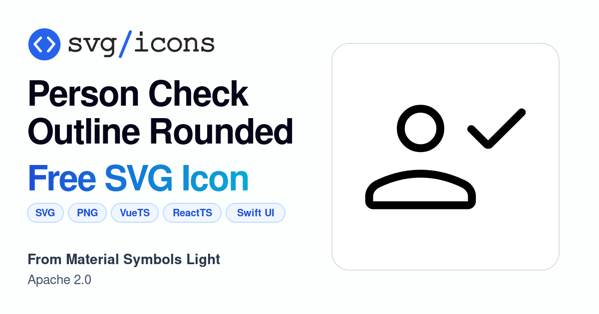 Person-check-outline-rounded SVG Icon - Free Person-check-outline ...