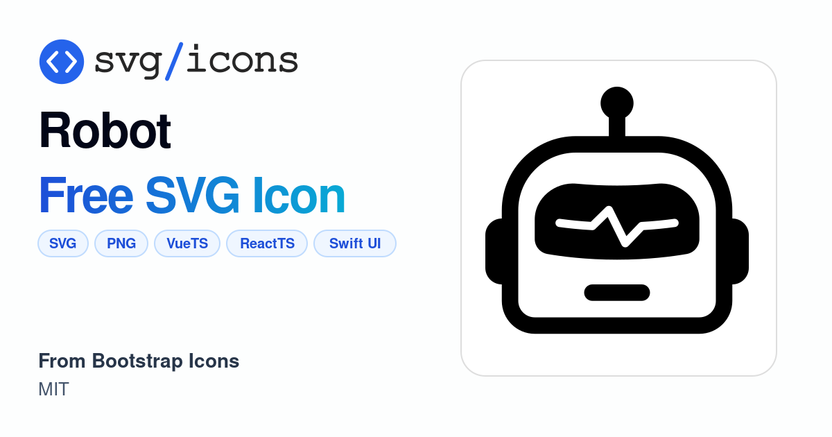 Robot SVG Icon - Free Robot PNG & SVG Download