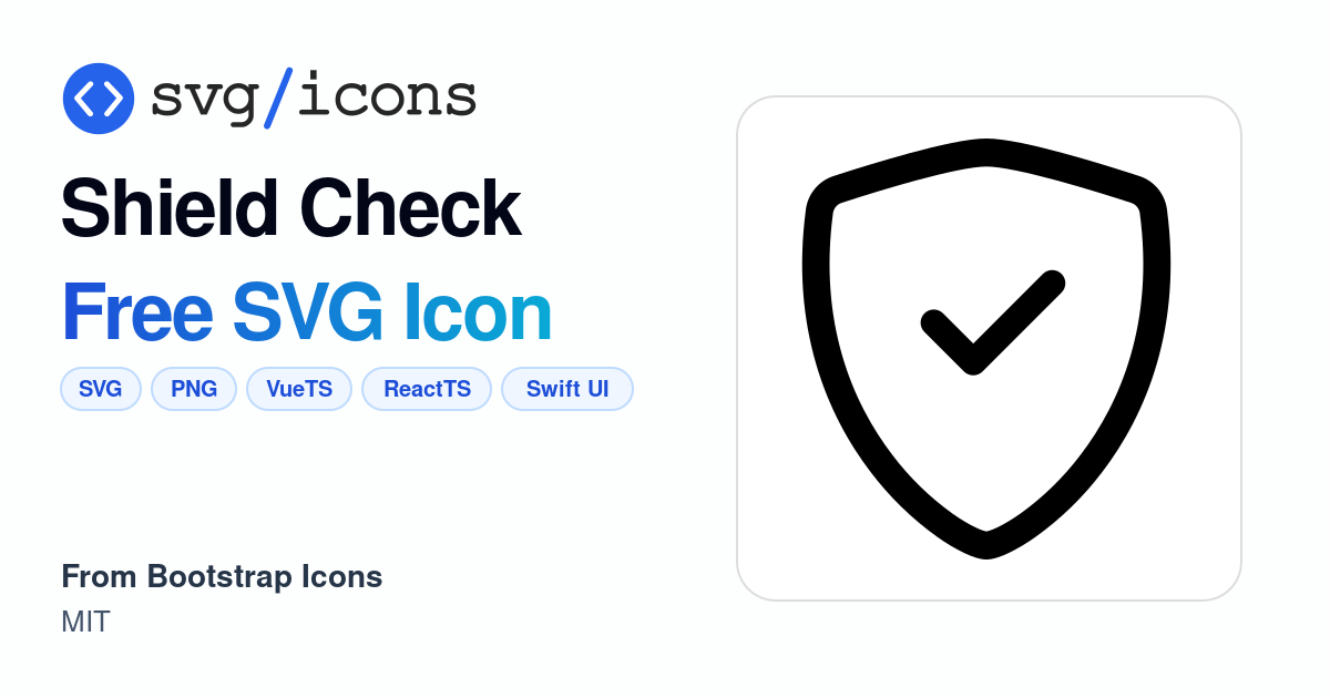 Shield-check SVG Icon - Free Shield-check PNG & SVG Download
