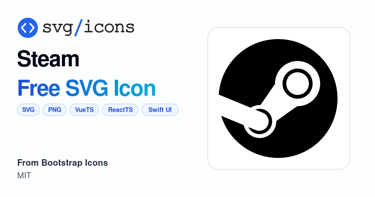 Steam SVG Icon - Free Steam PNG & SVG Download