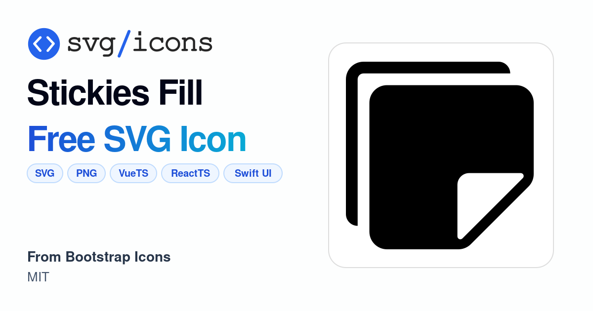 Stickies-fill SVG Icon - Free Stickies-fill PNG & SVG Download