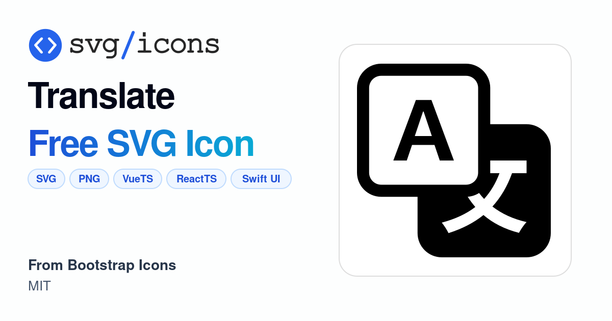 Translate SVG Icon - Free Translate PNG & SVG Download