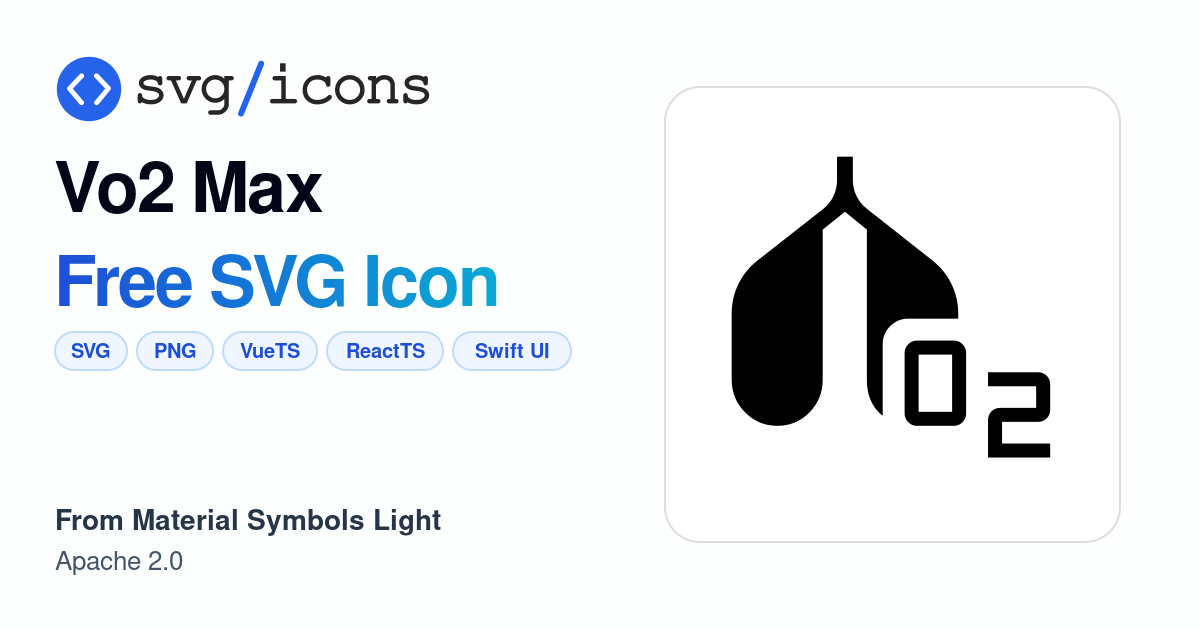 Vo2-max SVG Icon - Free Vo2-max PNG & SVG Download