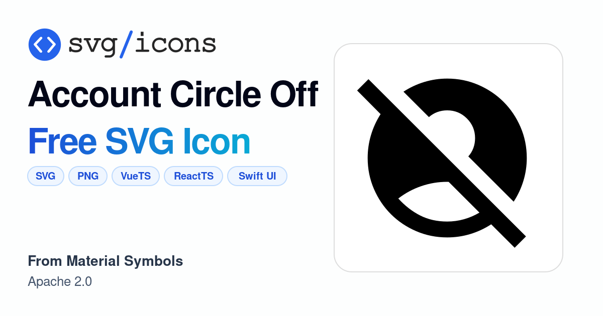 Account-circle-off SVG Icon - Free Account-circle-off PNG & SVG Download