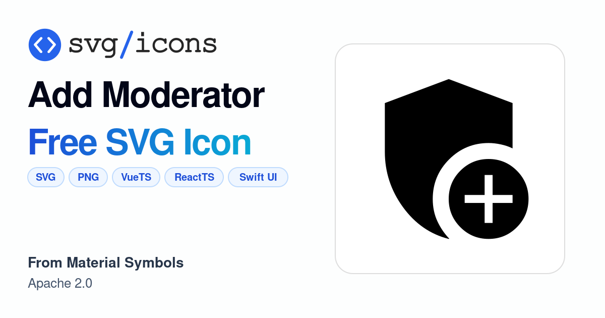 Add-moderator SVG Icon - Free Add-moderator PNG & SVG Download