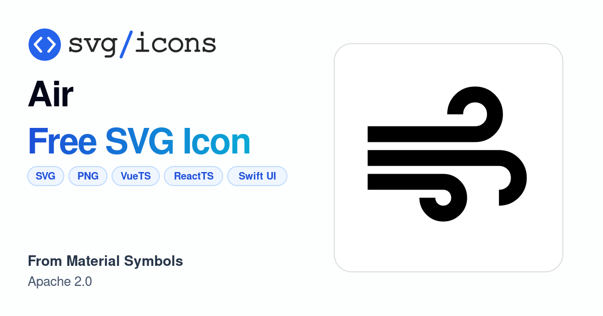 Air SVG Icon - Free Air PNG & SVG Download