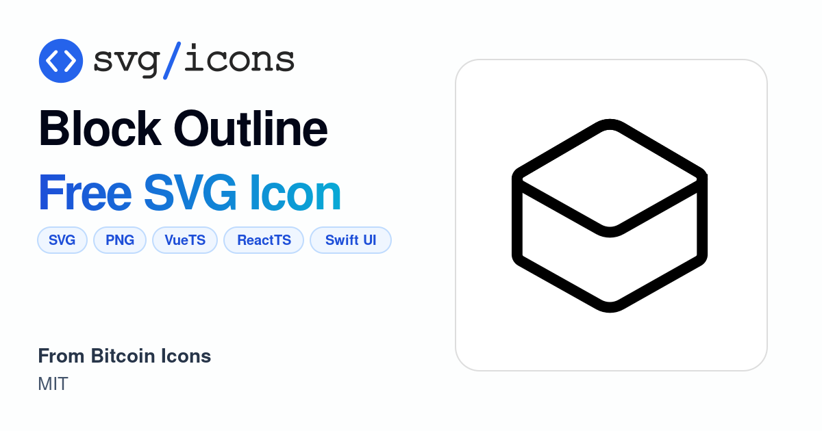 Block-outline SVG Icon - Free Block-outline PNG & SVG Download